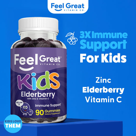 The Feel Great Vitamin Company gomitas en mano mostrando tamaño y facilidad