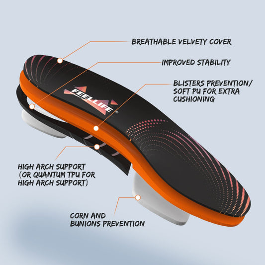 FEELLIFE primer plano del gel que amortigua impactos al correr