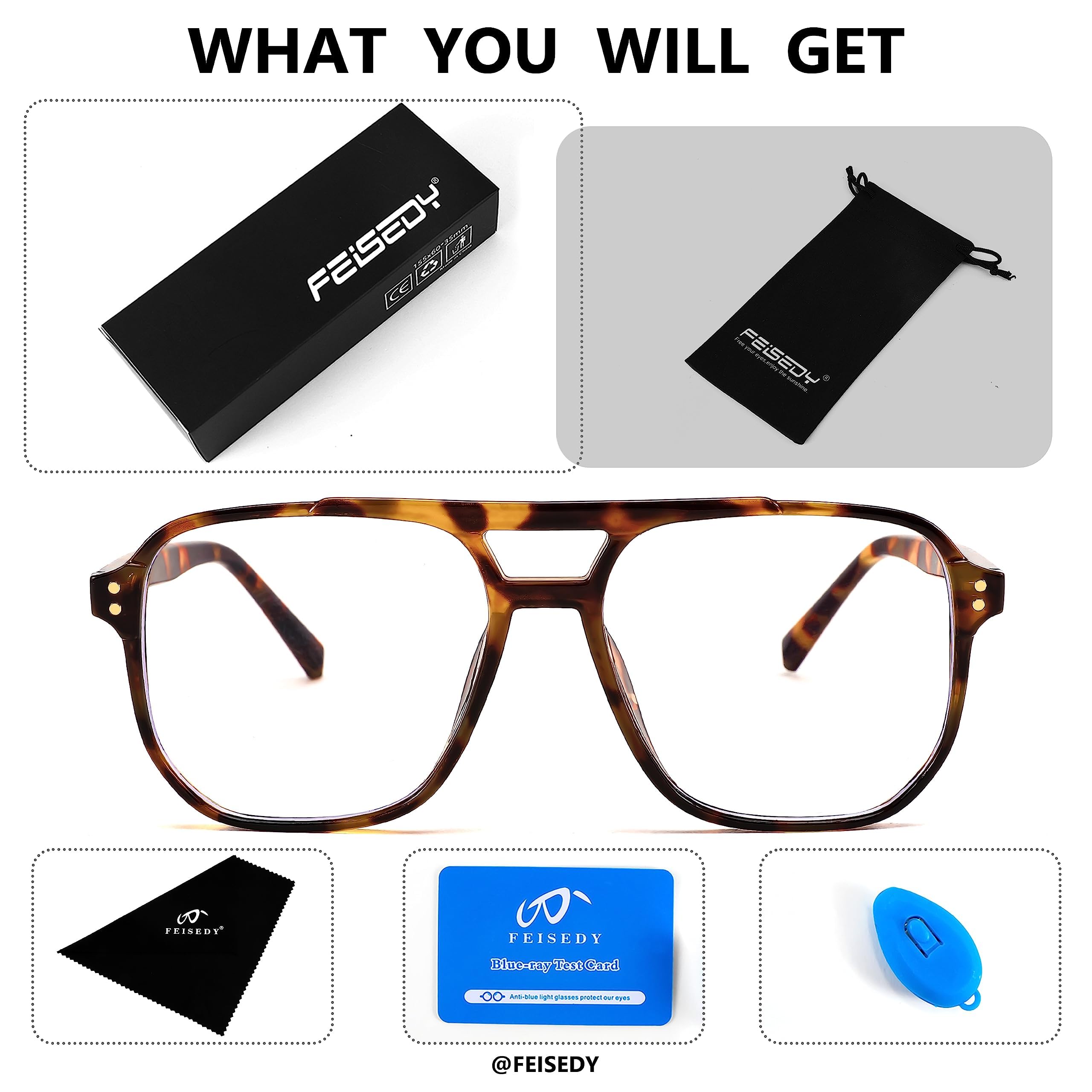FEISEDY gafas en funda rígida, protección y transporte seguro