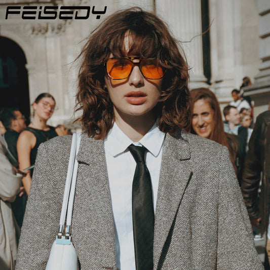 FEISEDY primer plano de la lente ámbar que reduce luz azul