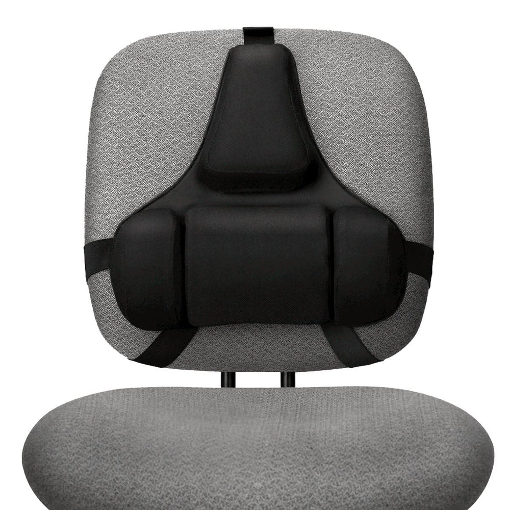 Fellowes respaldo frontal mostrando diseño ergonómico y confort