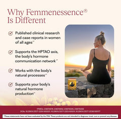 Natural Health International Femmenessence MacaHarmony etiqueta con datos de calidad y certificados
