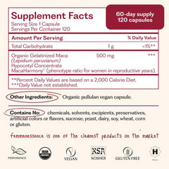 Natural Health International Femmenessence MacaHarmony cápsulas abiertas mostrando contenido uniforme