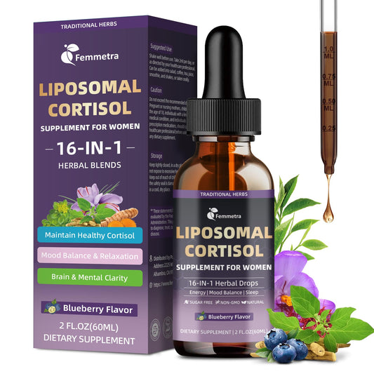 Femmetra frontal del envase mostrando 16-in-1 y beneficio de equilibrio