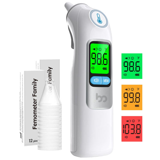 Femometer vista frontal del termómetro, manejo cómodo y preciso