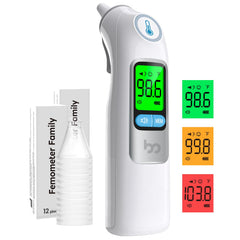 Femometer vista frontal del termómetro, manejo cómodo y preciso
