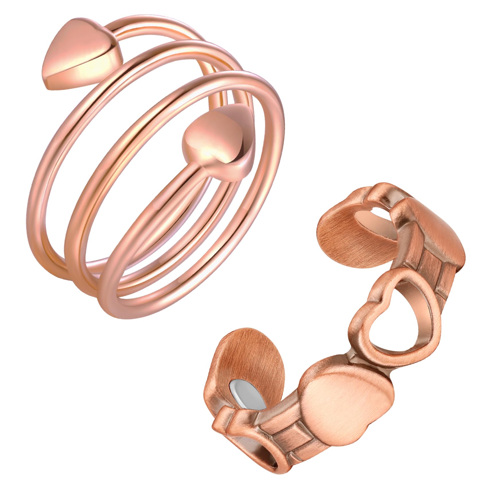 Feraco anillo corazón vista frontal, elegante y cómodo