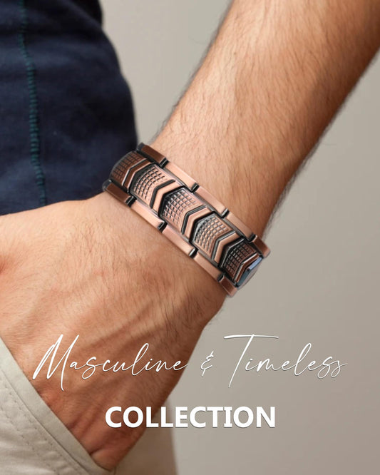 Feraco vista frontal del brazalete mostrando su perfil premium