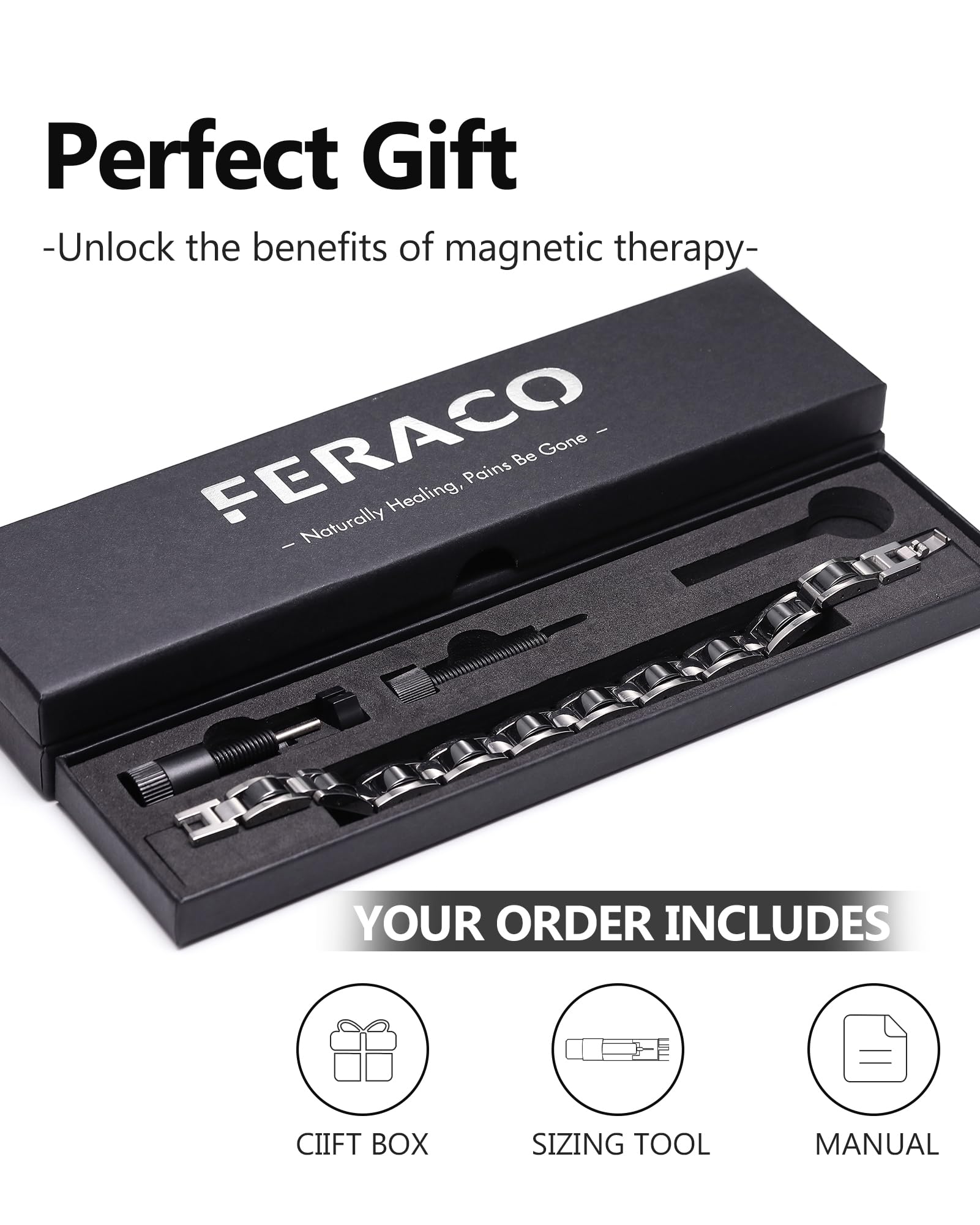 Feraco pulsera combinada con reloj para un look coordinado