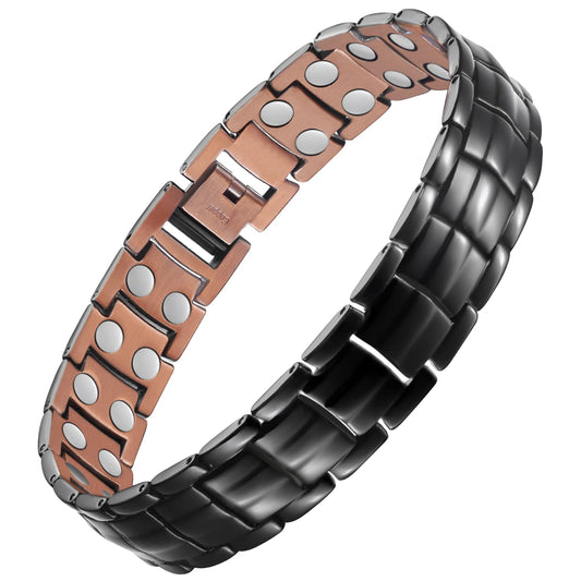 Feraco pulsera frontal mostrando diseño elegante y acabado negro