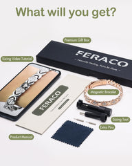 Feraco pulsera puesta en muñeca, estilo diario y combinación con ropa