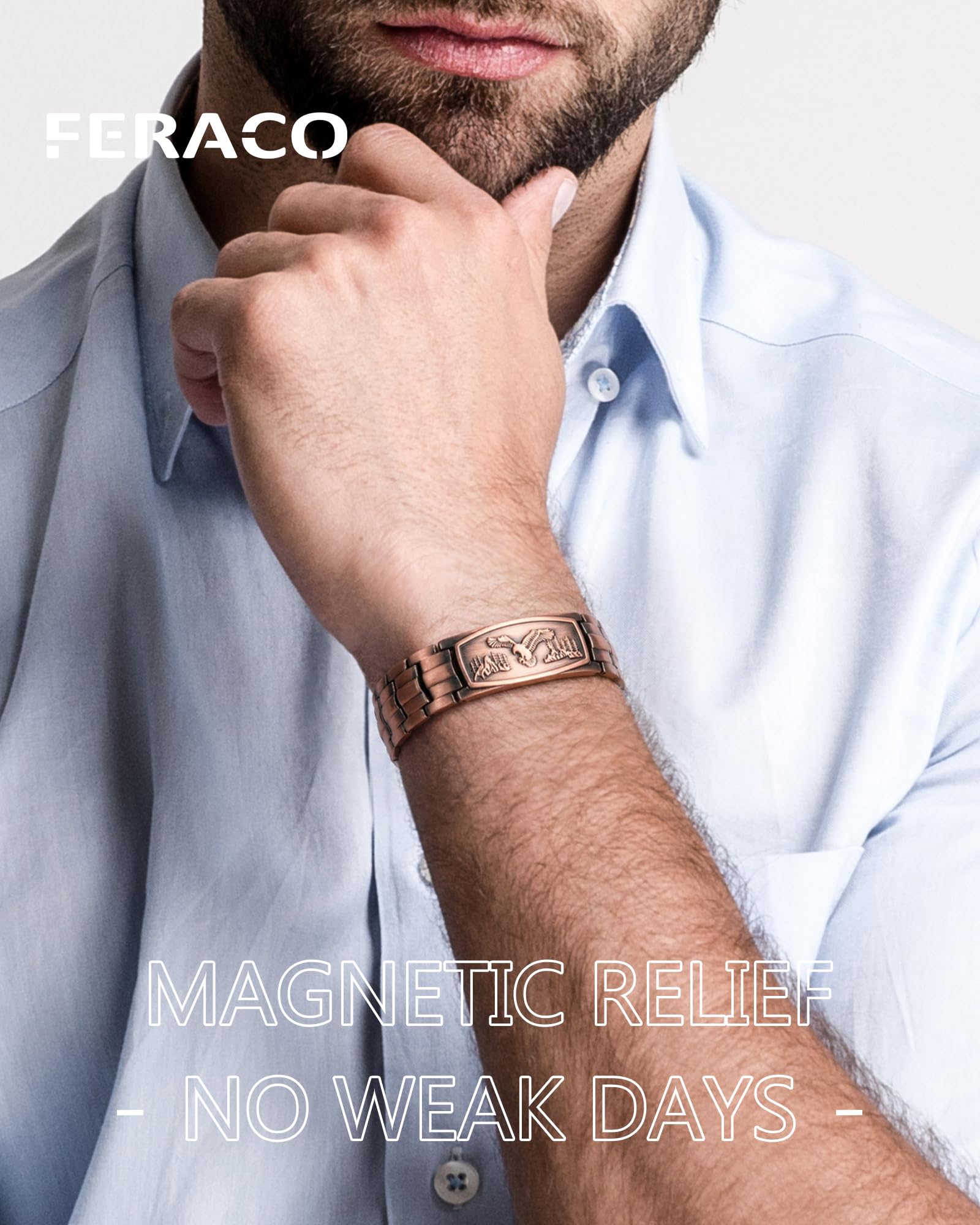 Feraco pulsera en muñeca demostrando ajuste y estilo diario