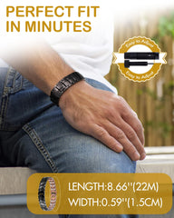 Feraco pulsera combinada con reloj, aspecto masculino y versátil