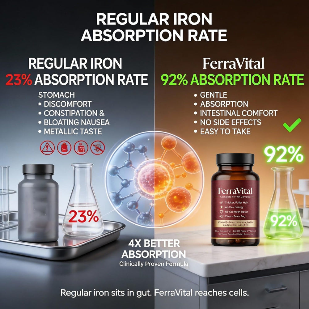 Microdetalle de probióticos en FerraVital para salud digestiva