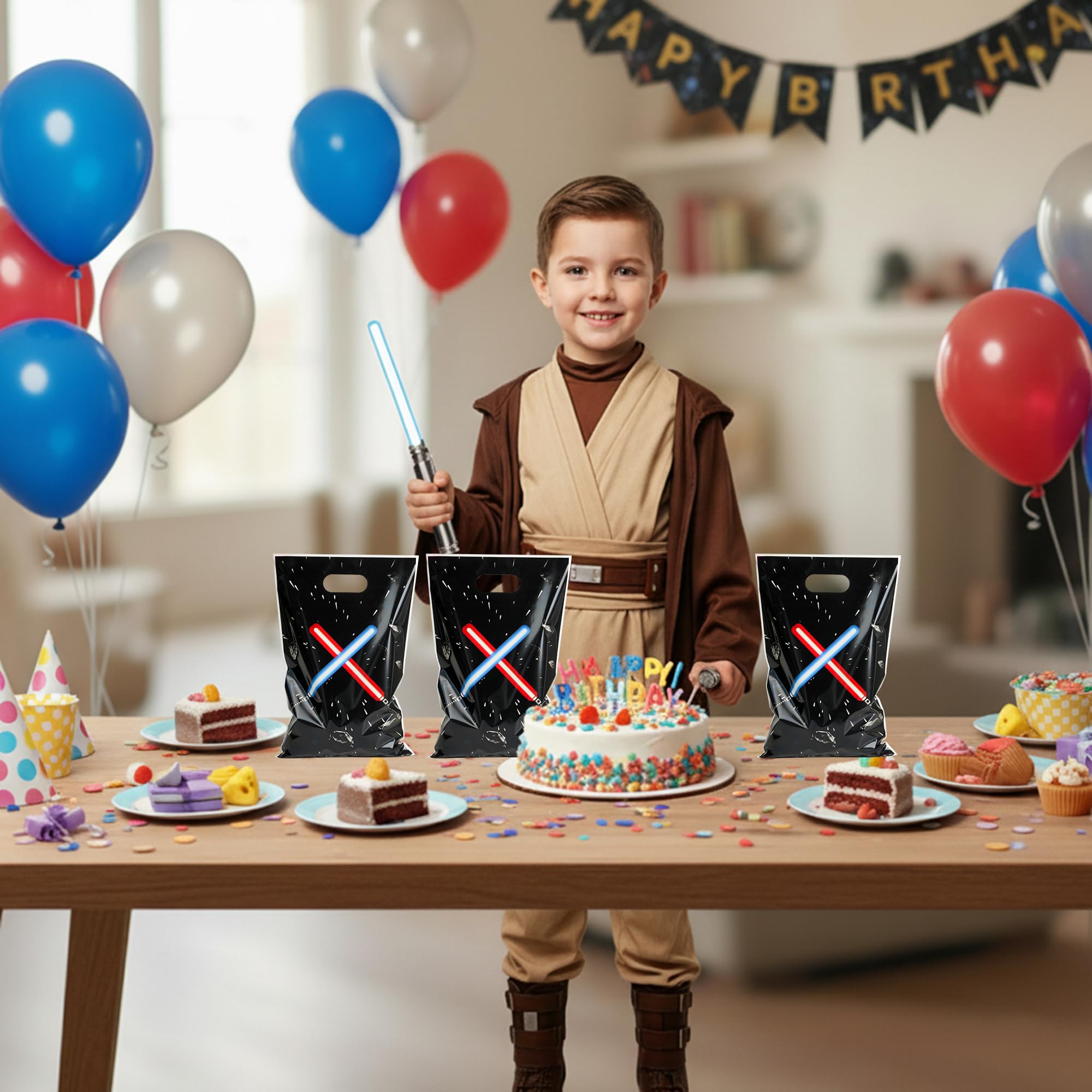 FestiVex en mesa de fiesta galaxy, mejora la decoración temática