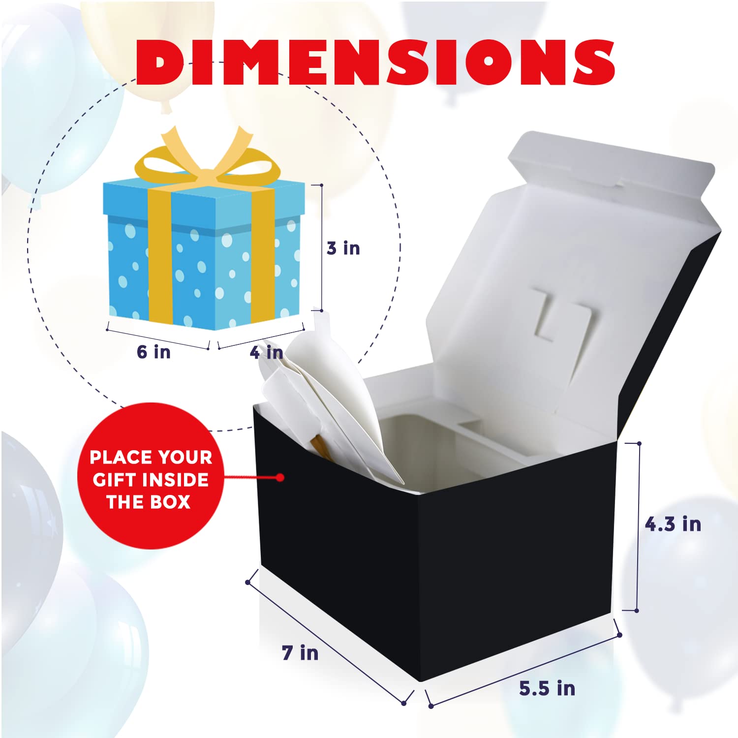FETTIPOP caja junto a mano para comparar tamaño, escala práctica