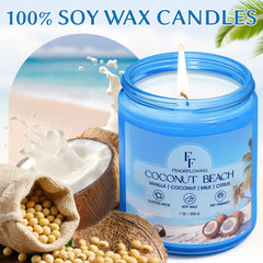 FF FRAGRFLOWING textura de cera de soja destacando combustión limpia