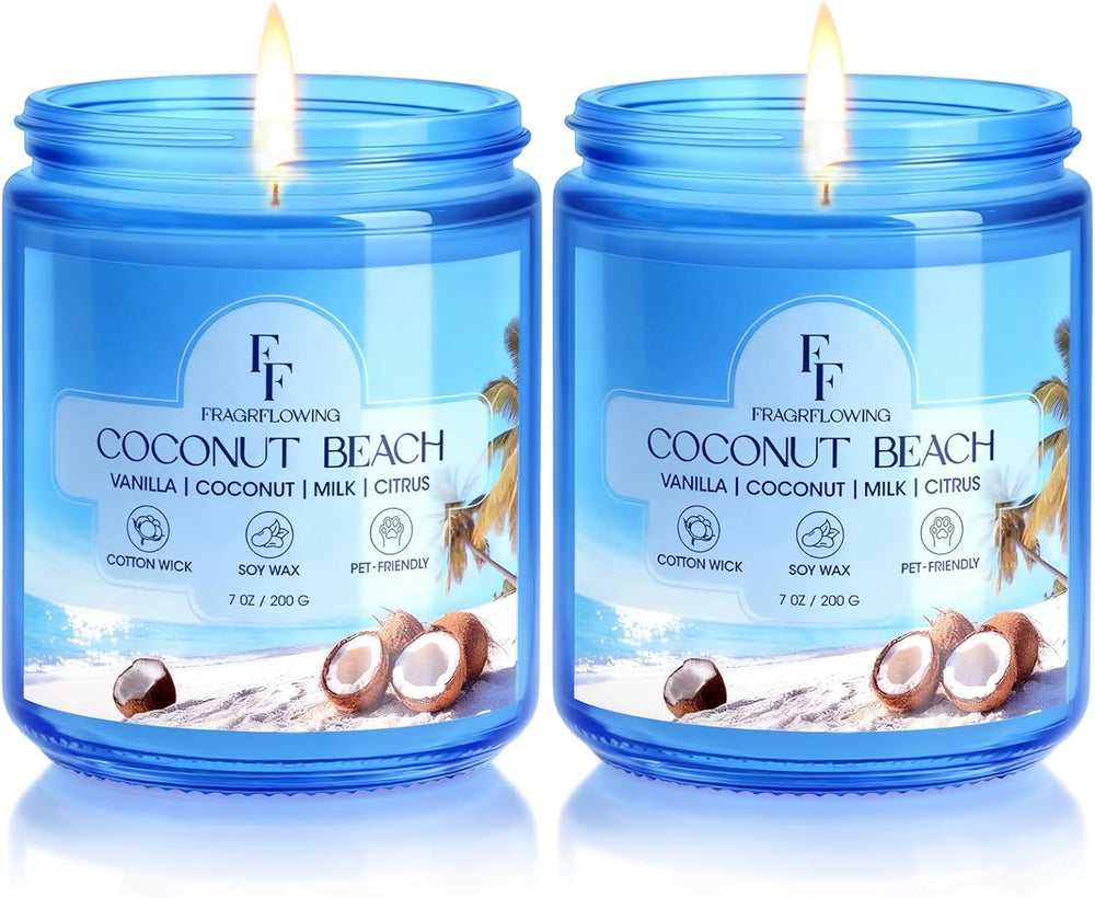 FF FRAGRFLOWING tarro azul frontal mostrando etiqueta y diseño elegante