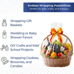 FIESTA WRAPS cubriendo bandeja de pastelería protegiendo alimentos y exhibiendo productos