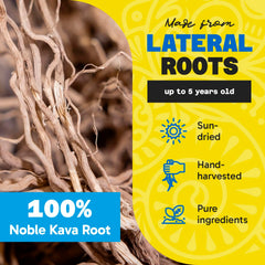 Fiji Vanua Kava detalle de la etiqueta que muestra información del producto