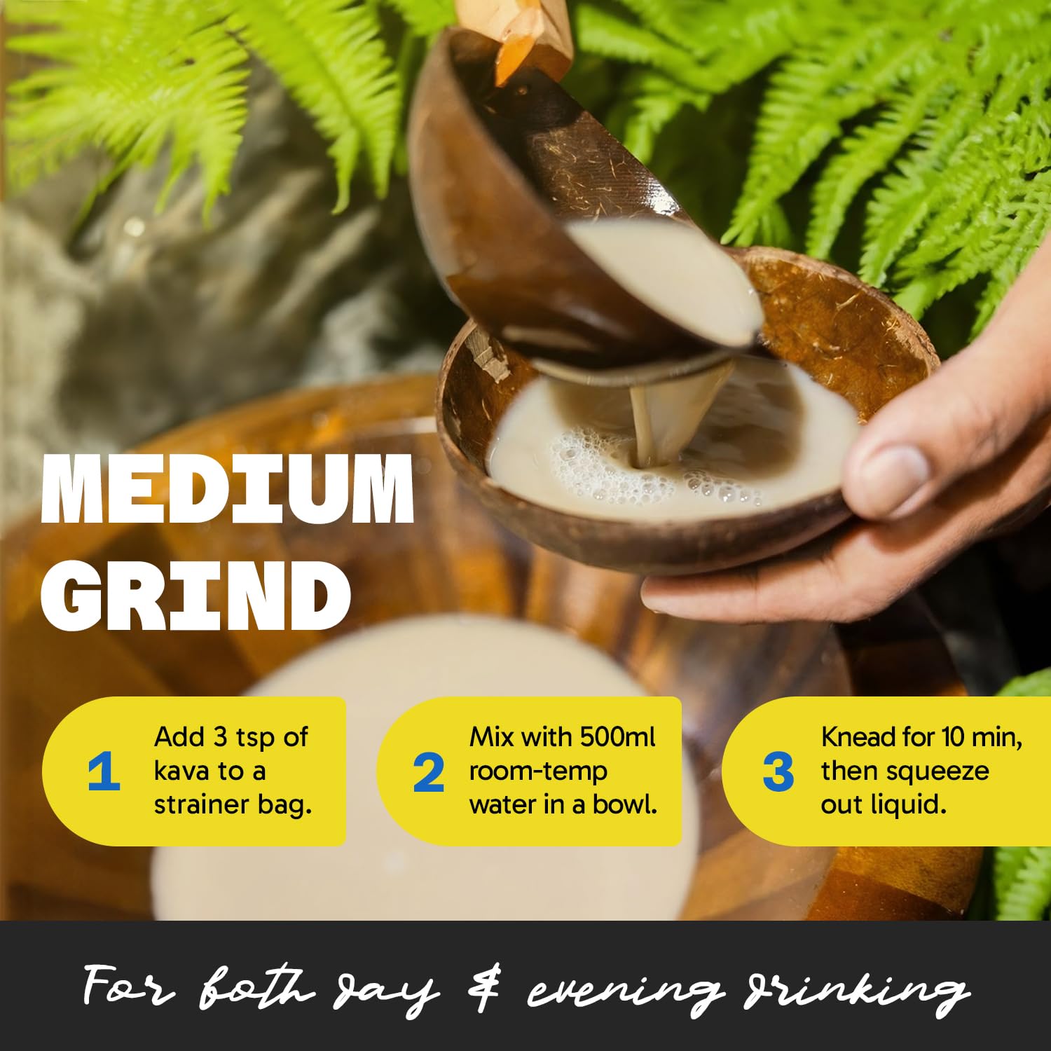 Fiji Vanua Kava en uso: amasando para extraer sabor auténtico