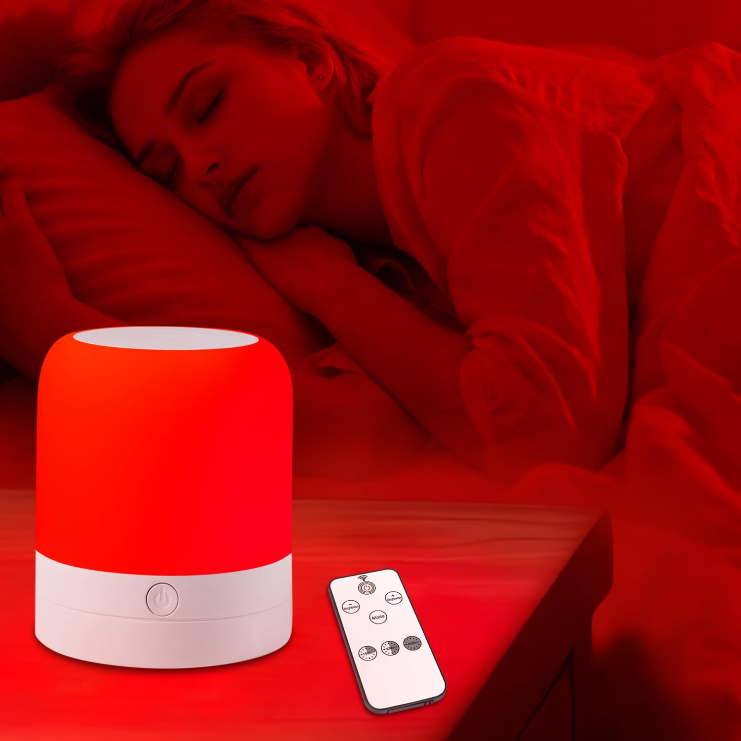Finezeal vista frontal en mesita con luz tenue, crea ambiente relajante