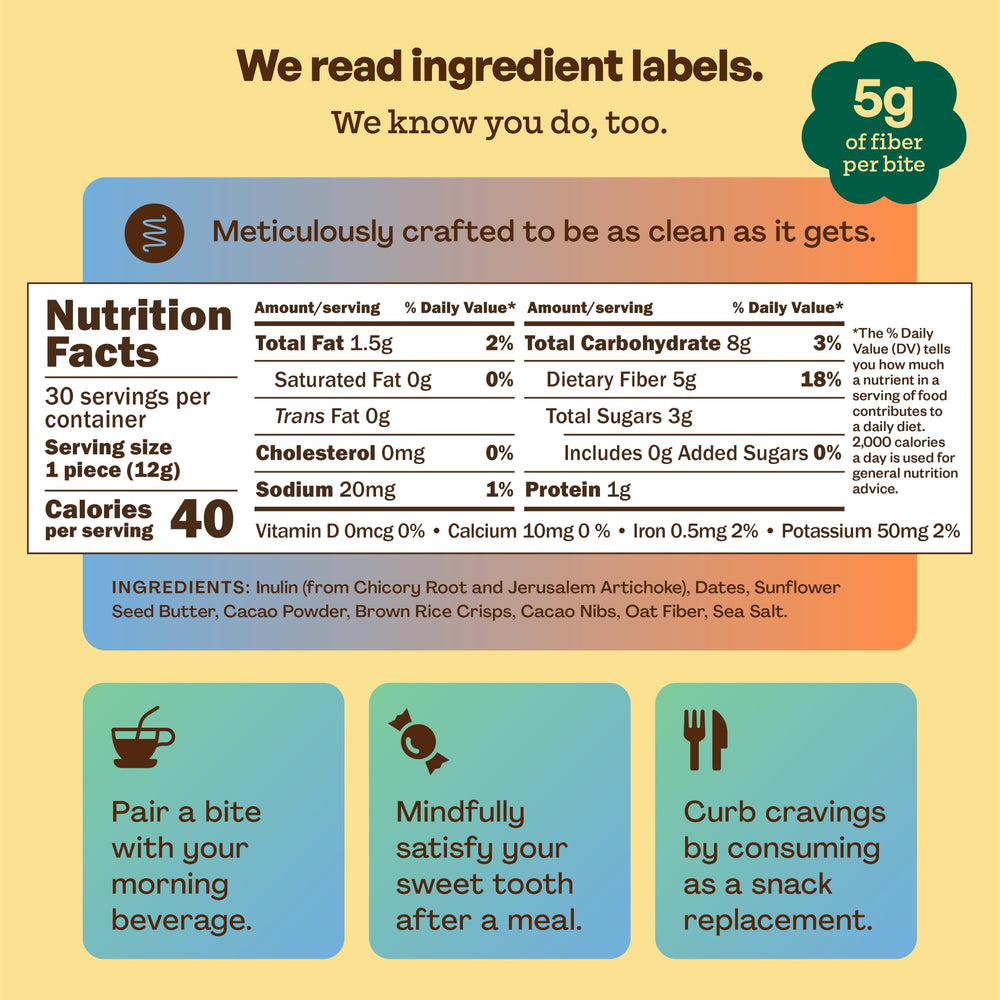 Fiome etiqueta de ingredientes legible y sin aditivos añadidos