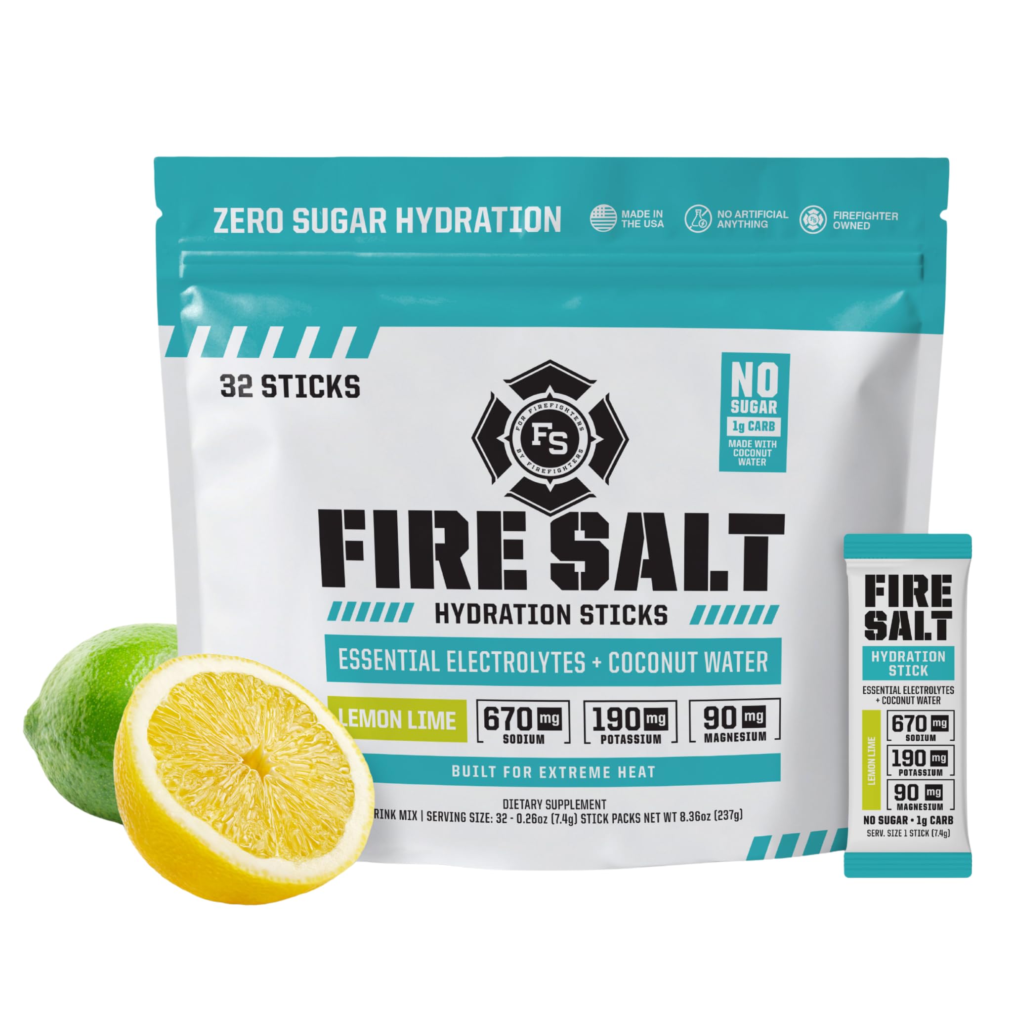 Fire Science Nutrition caja frontal de 32 sobres con beneficio de almacenamiento práctico