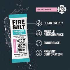 Fire Science Nutrition stick abierto con polvo visible para mezcla rápida