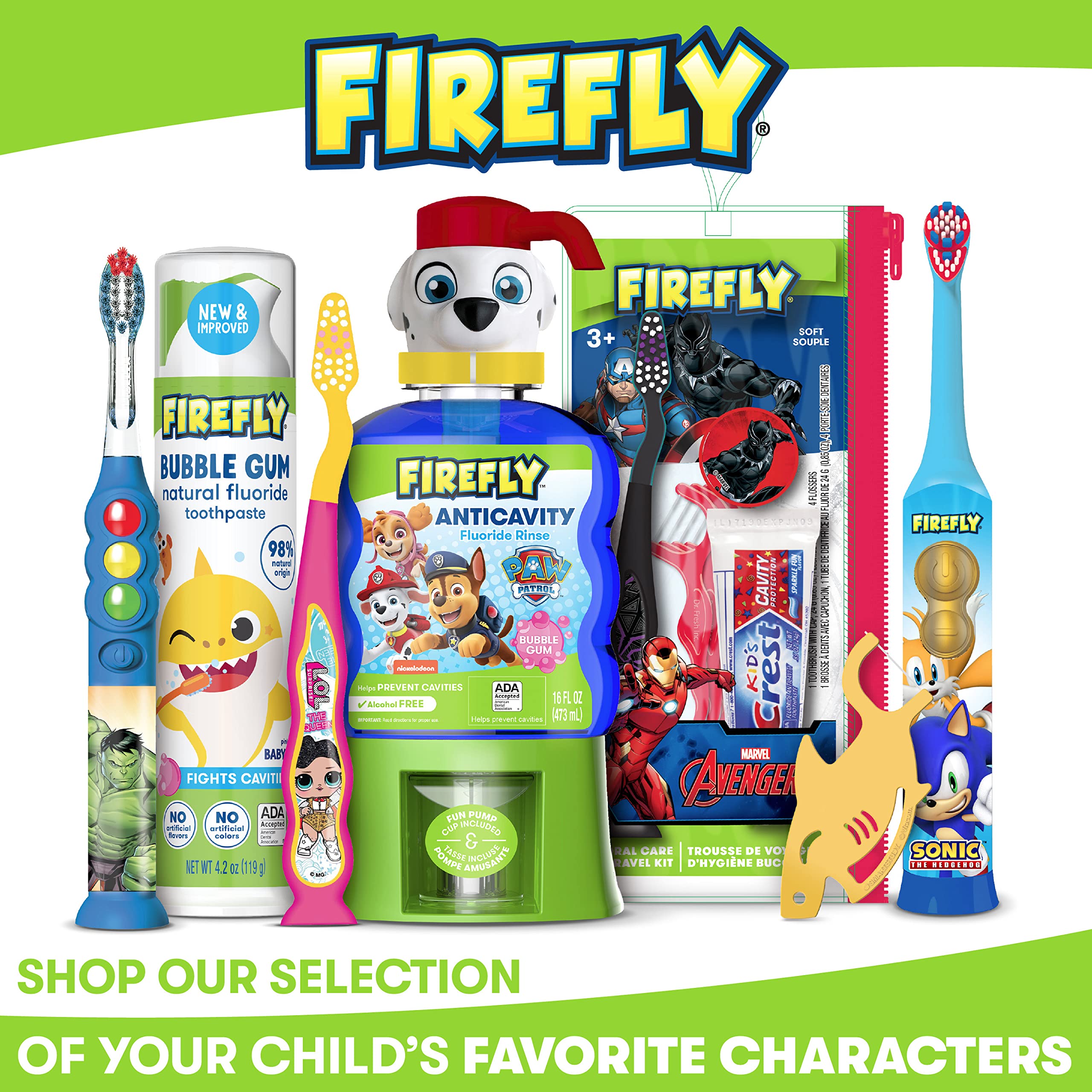 Firefly comparación de tamaño del cabezal en mano para escala