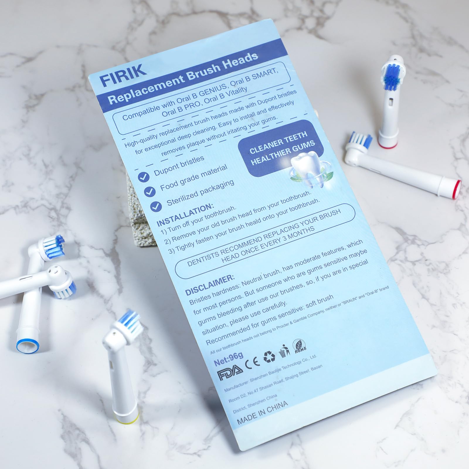 FIRIK set en baño moderno, repuestos listos para familia