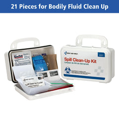 First Aid Only contenido extendido mostrando piezas para limpieza segura