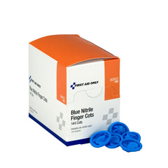 First Aid Only detalle del nitrilo liso mostrando elasticidad y protección efectiva