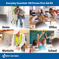 First Aid Only kit en maletero demostrando portabilidad y seguridad