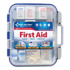 First Aid Only caja frontal mostrando organización y acceso rápido
