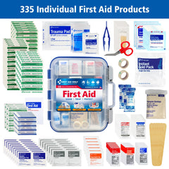 First Aid Only primer plano vendajes y gasas para curas rápidas