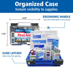First Aid Only interior con compartimentos organizados para acceso rápido