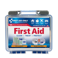 First Aid Only estuche frontal con tapa transparente facilita identificar suministros