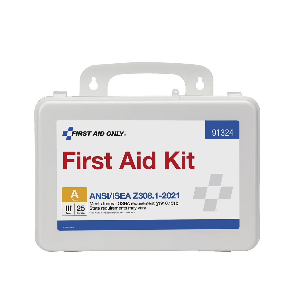 First Aid Only frontal del estuche resistente que facilita transporte