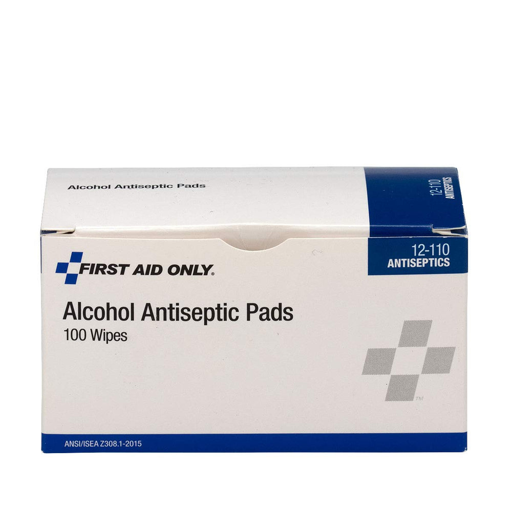 First Aid Only toallita envuelta individualmente mostrando sello protector