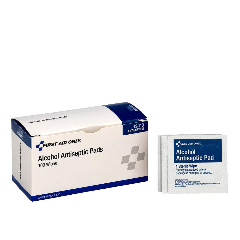 First Aid Only paquete frontal con 100 toallitas, almacenamiento conveniente