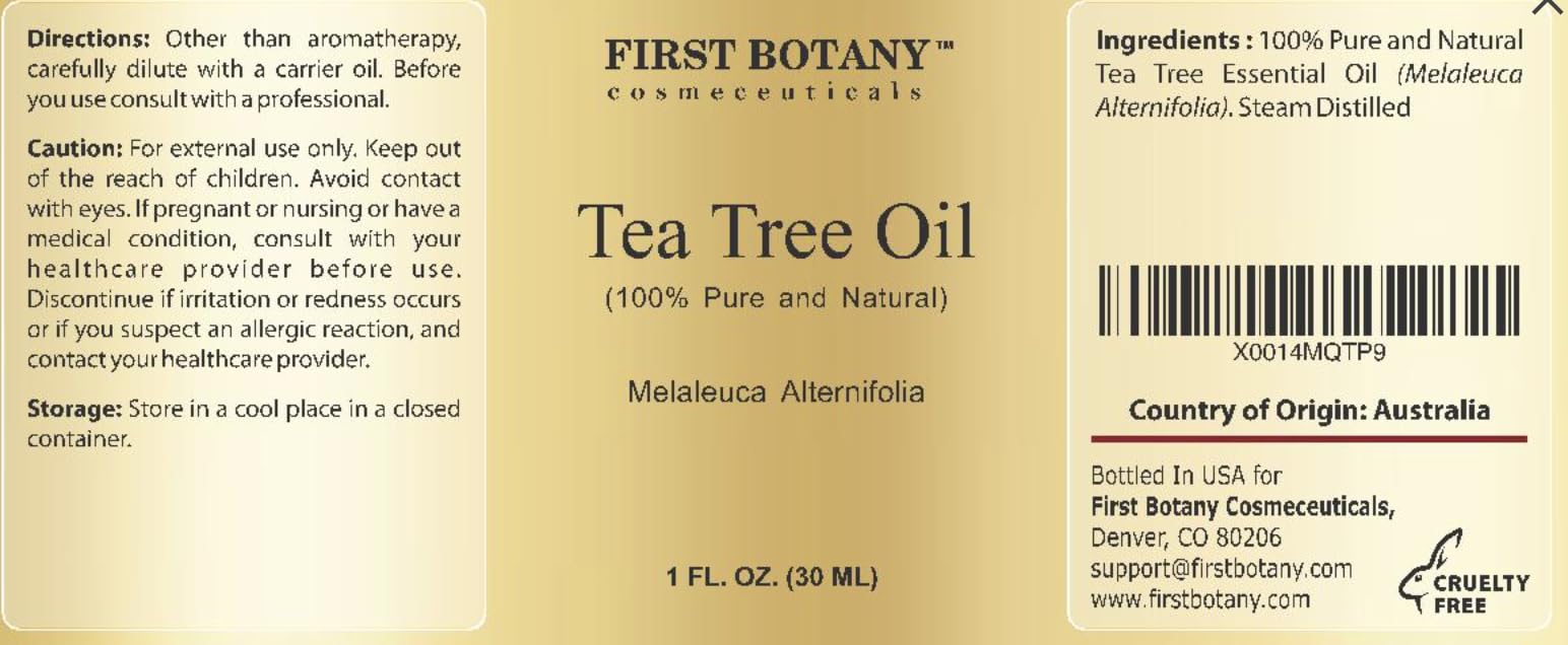 First Botany botella oscura protegiendo el aceite de la luz