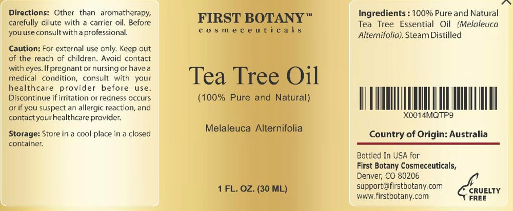 First Botany botella oscura protegiendo el aceite de la luz