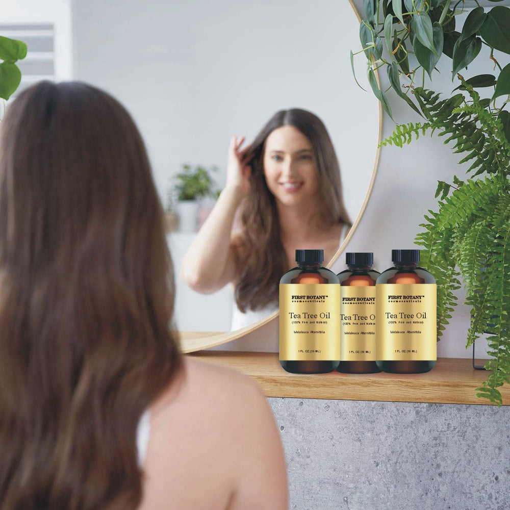 First Botany aceite en difusor creando ambiente aromático relajante