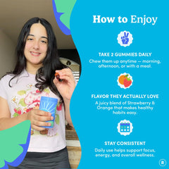 FIRST DAY envase abierto con gomitas para 60 días de apoyo diario