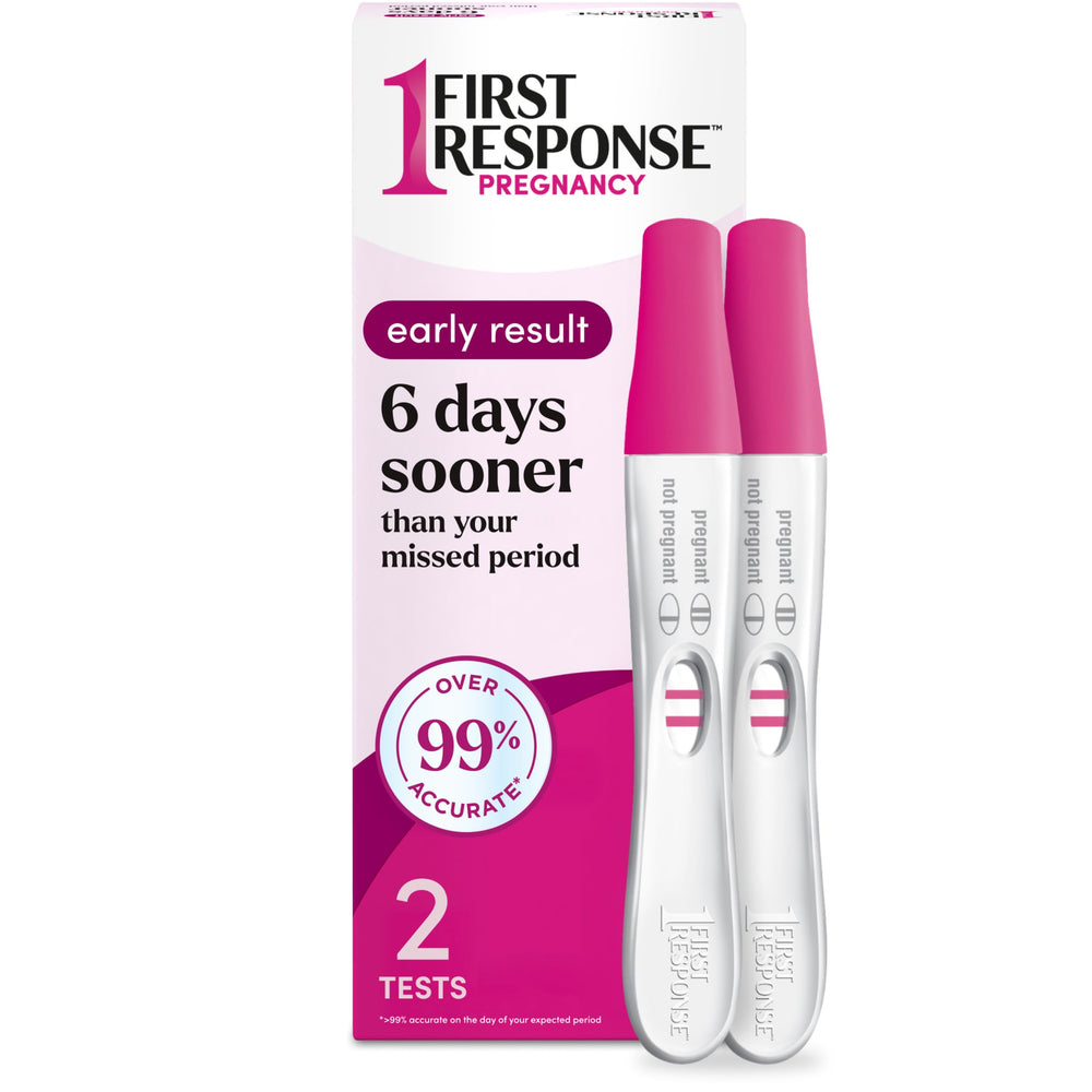 FIRST RESPONSE envase frontal mostrando marca y beneficio detección temprana