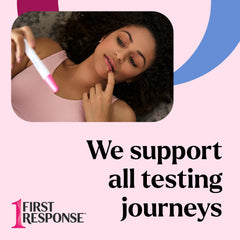 FIRST RESPONSE prueba en uso en baño demostrando privacidad y facilidad de aplicación