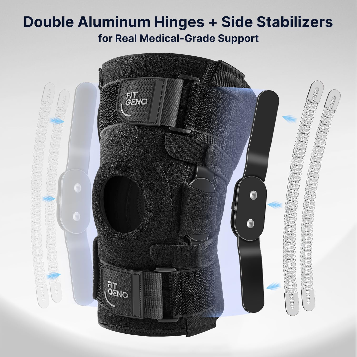 Fit Geno bisagra de aluminio ligera que aporta estabilidad resistente