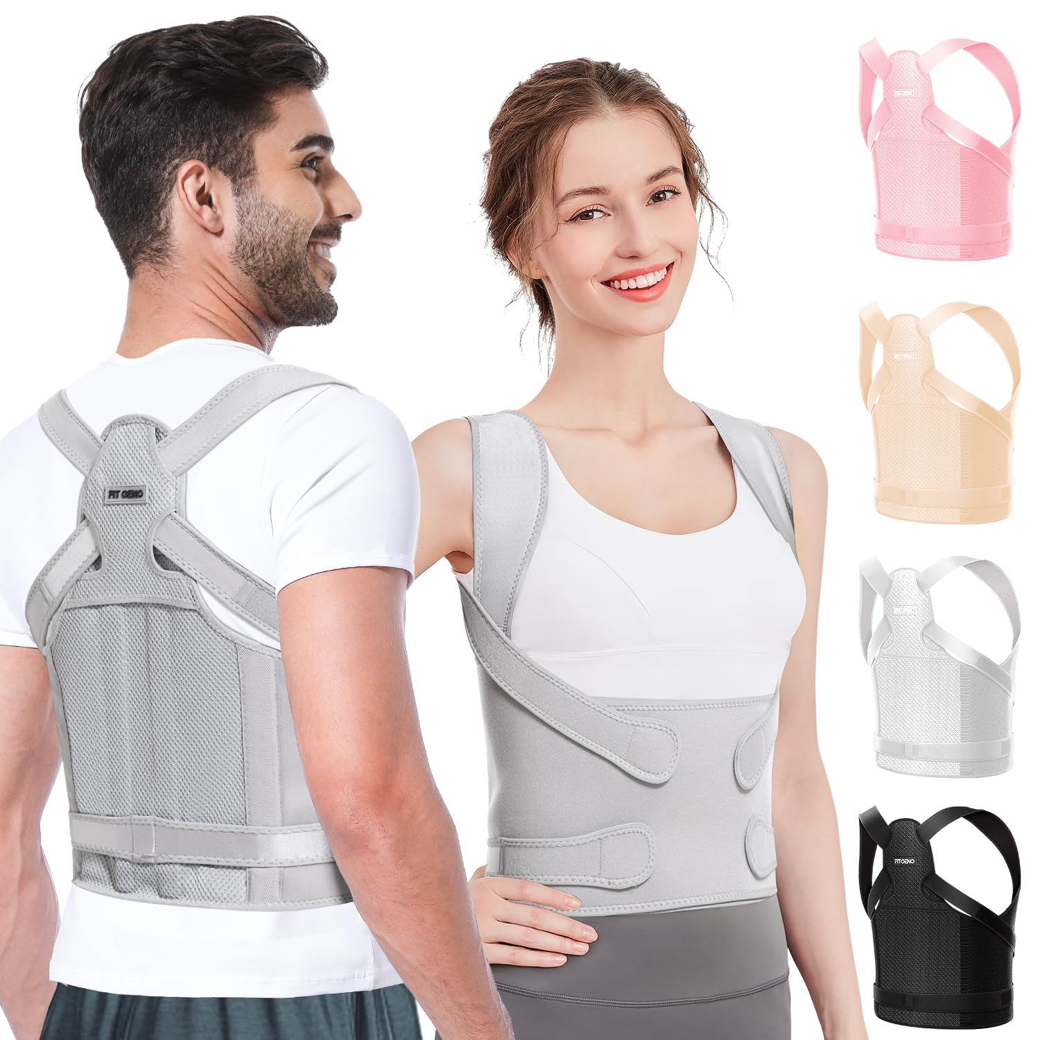 Fit Geno frente del corrector mostrando diseño discreto y beneficio de soporte