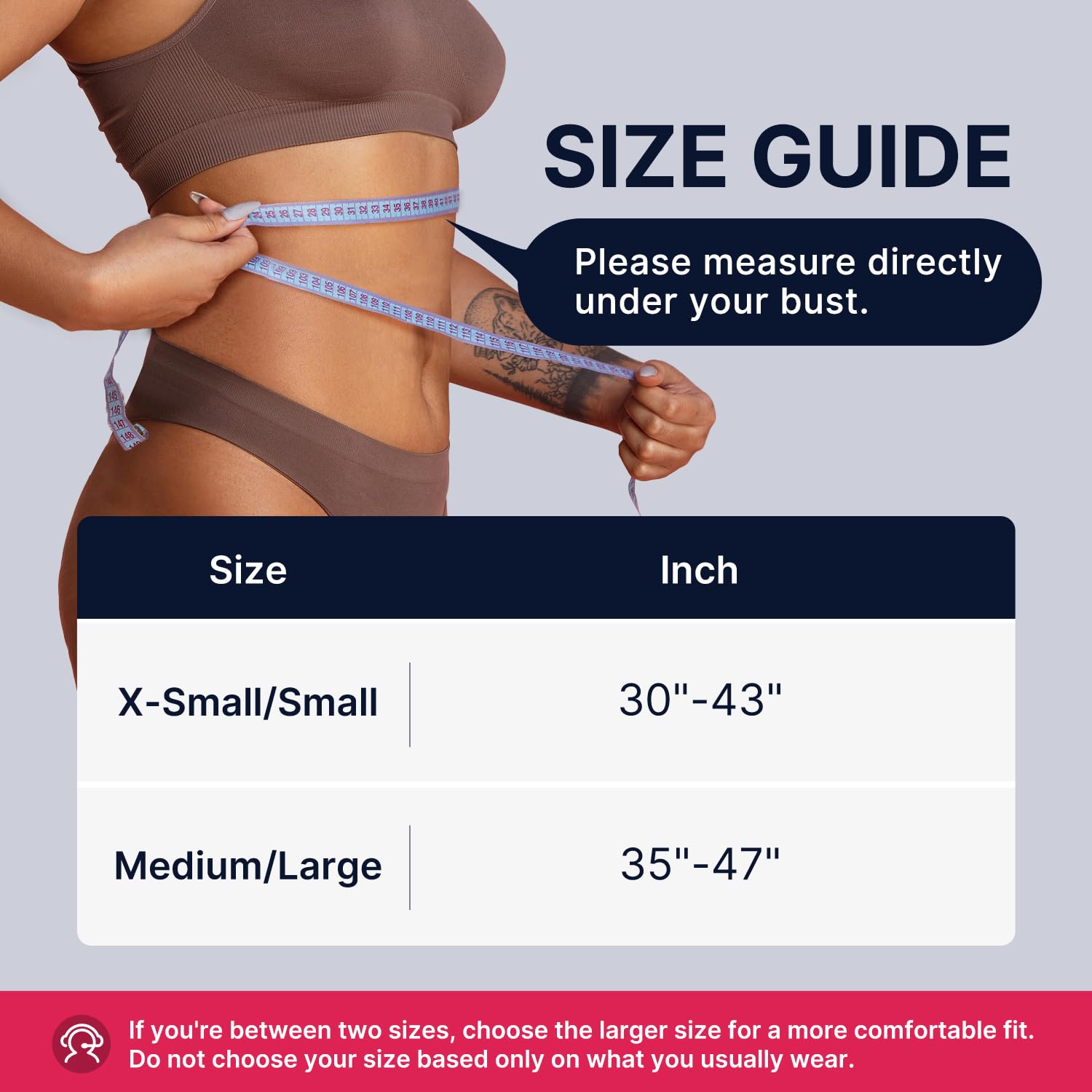 Fit Geno modelo femenina usando el corrector, postura más erguida